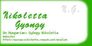 nikoletta gyongy business card